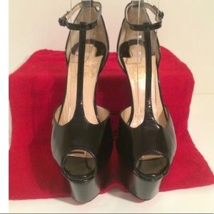 SOLD Christian Louboutin Amy Kid T-Strap Platform